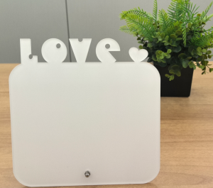 亚克力含涂层可热升华DIY图案铁针款LOVE桌面摆件