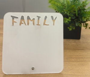 亚克力铁针桌面摆件 可热升华图案 family