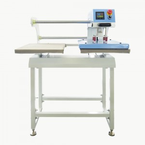 CH2520-2 双工位气动烫画机带脚架手动烫标热压机烫钻机高压T恤热转印机