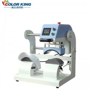 CH2528 鸭舌帽气动烫标机高尔夫球帽工业设备热转印烤帽机印制图案机器