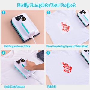 WG-08 迷你便携式手持烫画机迷你热压机家用机器小型5*7in衣服热转印机